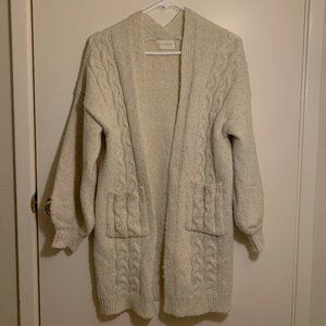 Cable knit Beige Cardigan